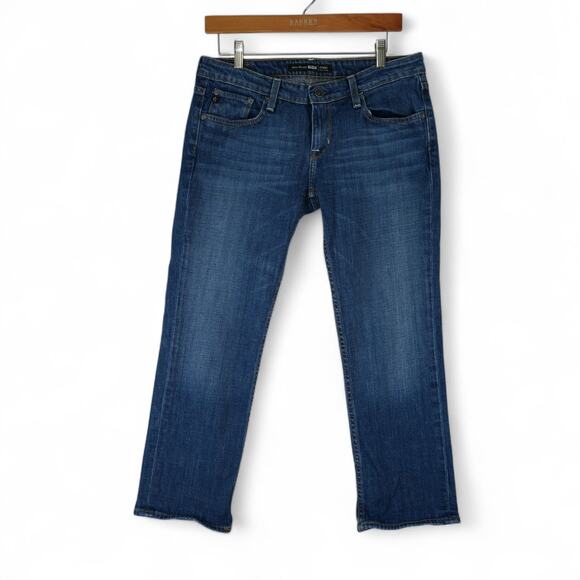 Big Star 1974 Crop Jeans Womens 30 (32x25.5) Blue Denim Rikki Low Rise Stretch - Picture 1 of 11